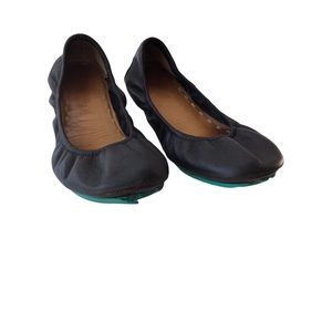 Tieks Women’s Black Leather Ballet Flats Shoes size 8